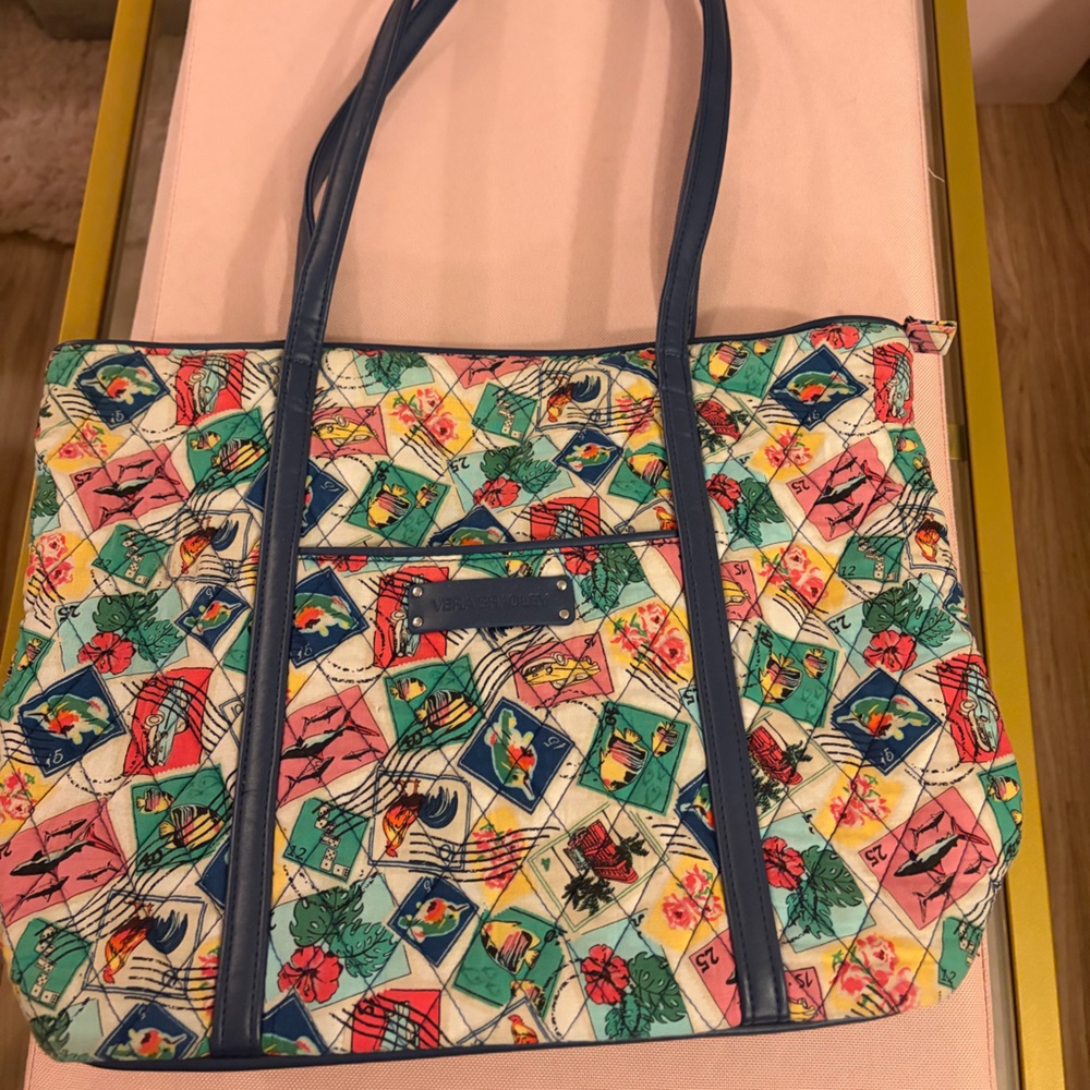 Colorful Patterned Vera Bradley Tote Bag